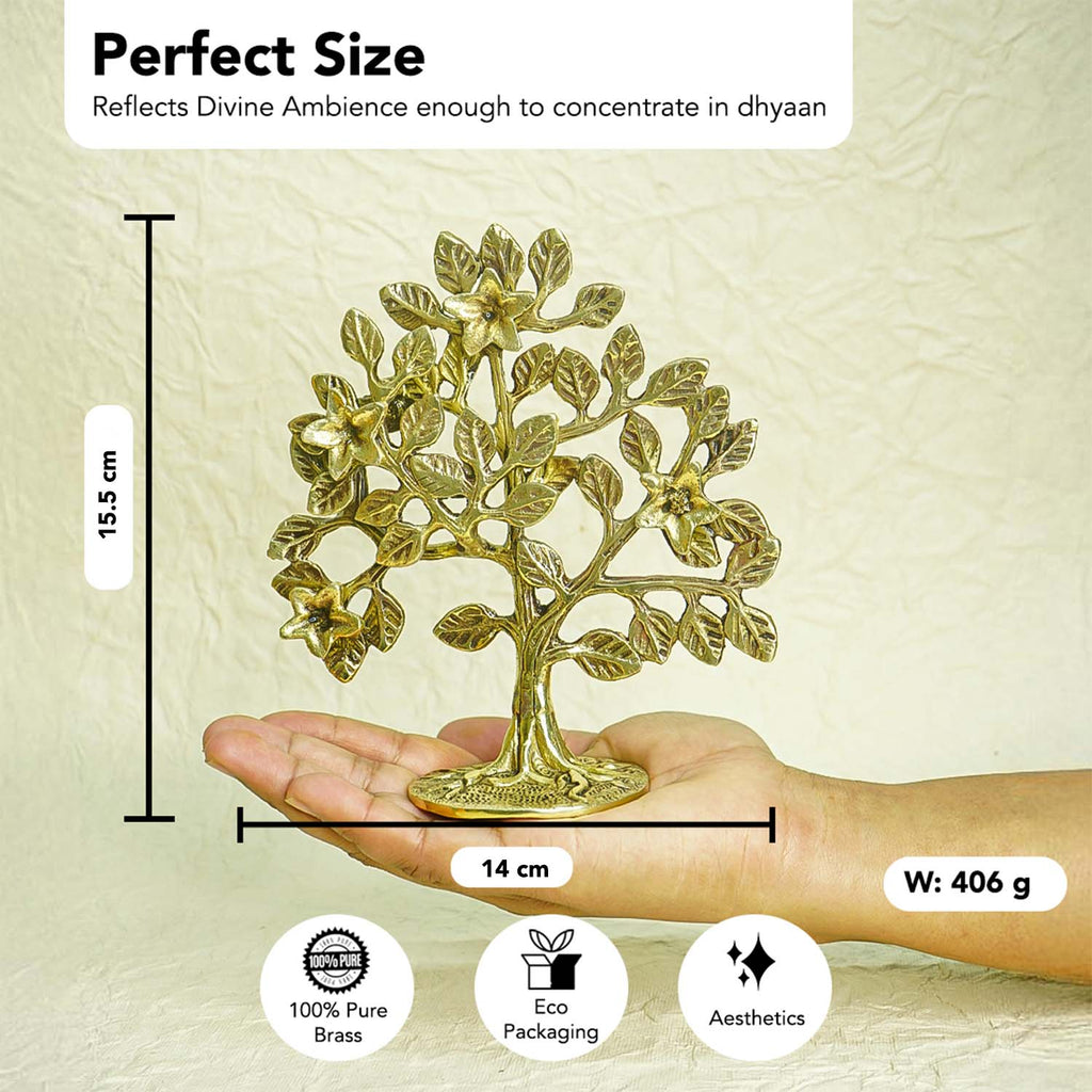 Brass Kalpavriksha Tree Showpiece for Home Decor & Gifting