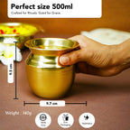 Brass Kalash for Puja & Spiritual Home Decor (500 ML)