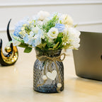Glass Flower Vase for Home Decor, Table Decor & Gifting