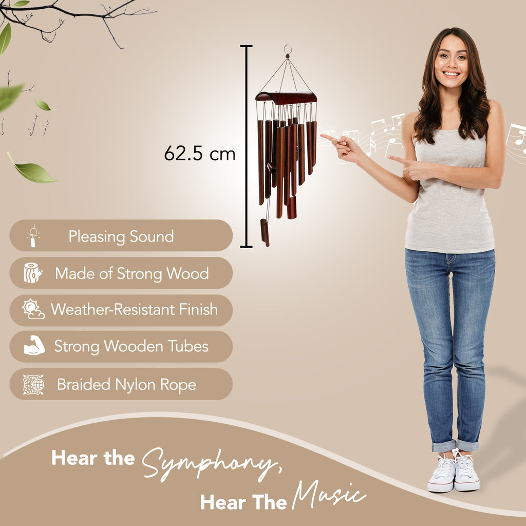 Bamboo Wind Chimes for Home Decor, Balcony & Gifting