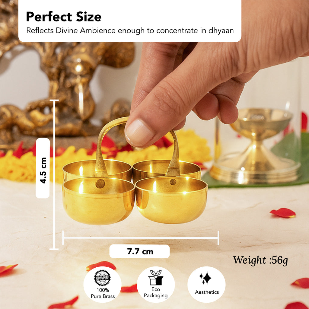 Brass Katori Pooja Set for Puja & Spiritual Rituals