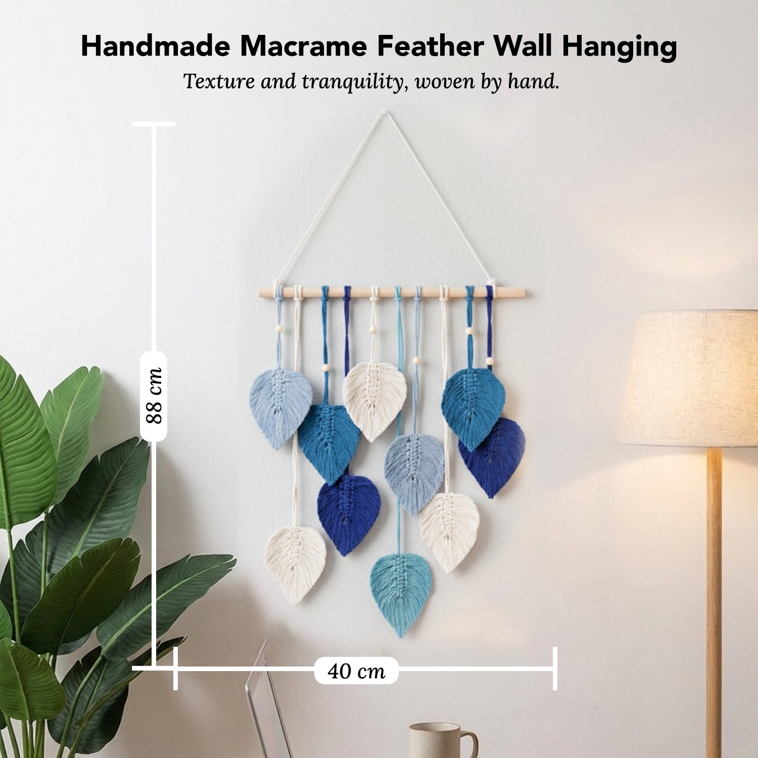 Macrame Leaf Wall Hanging for Home Decor & Gifting
