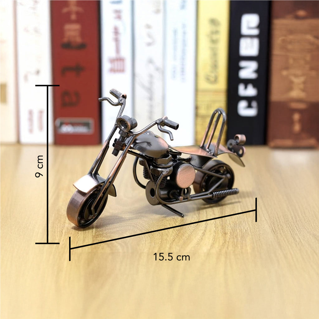 Metal Bike Showpiece for Home Decor, Office Desk & Gifting