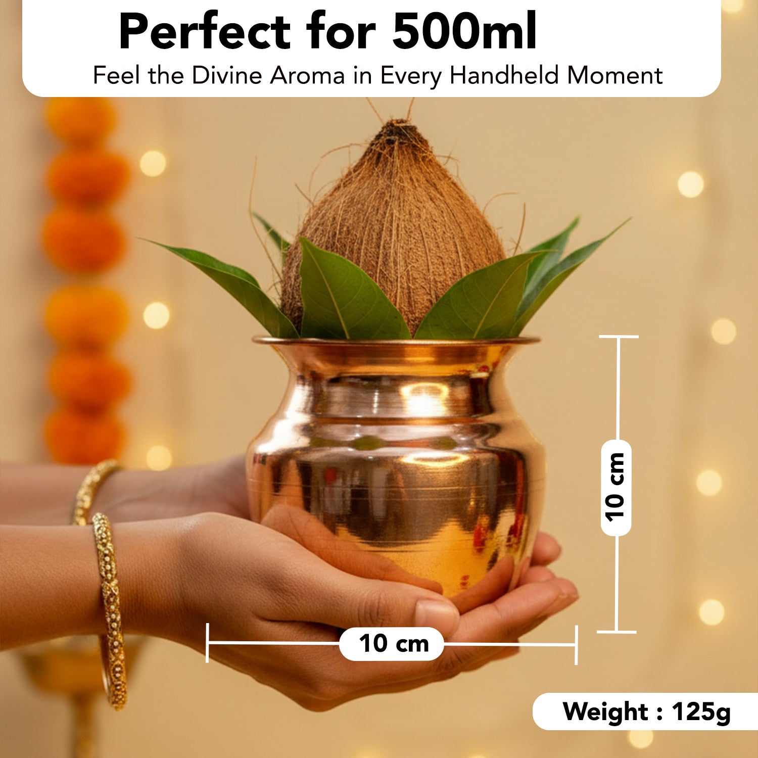 Pure Copper Kalash for Pooja, Temple Use & Gifting