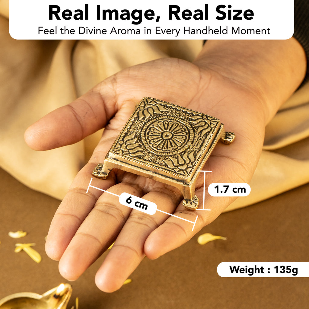 Pure Brass Chowki for God Idols & Puja Decoration
