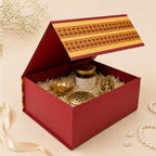 Traditional Printed Foldable Multipurpose Gift Hamper Box with Magnetic Closure (26.5 x 21 x 11 cm)