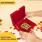 Brass Ram Darbar Murti Idol with Velvet Gift Box for Housewarming, Wedding & Gifting