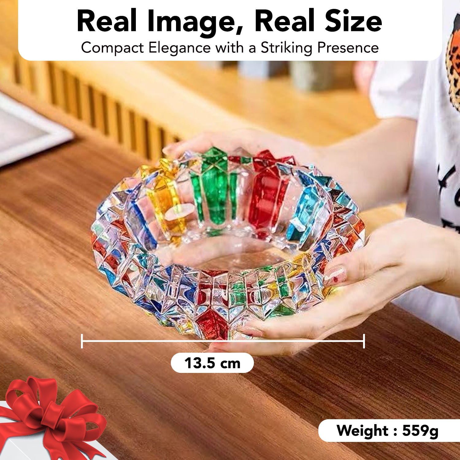 Glass Ashtray Bowl for Home Decor & Office Desk