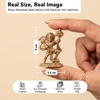 Brass Hanuman Idol for Pooja Room, Home Decor, Office Desk & Car Dashboard