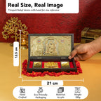 Tirupati Balaji 24K Gold Plated Photo Frame Pocket Temple for Home & Spiritual Gifting