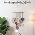 Macrame Leaf Wall Hanging for Home Decor & Gifting