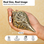 Brass Shankh Showpiece with Gift Box for Housewarming, Wedding & Gifting