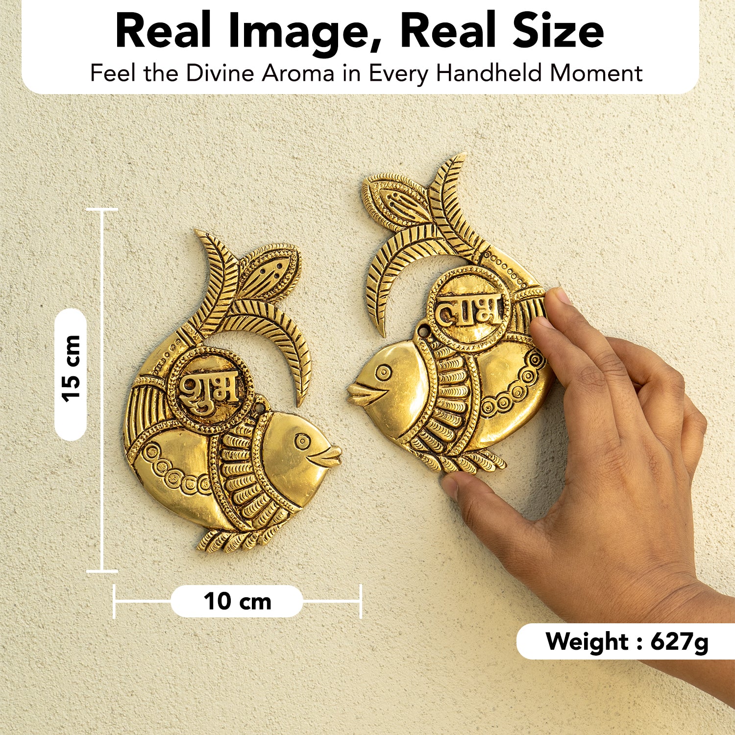 Pure Brass Shubh Labh Wall Hanging for Vastu , Office , Home Decor & Gifting