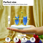 Resin Lord Krishna Hands with Flute Idol for Home Decor & Spiritual Gifting