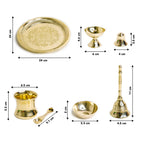 Brass Pooja Thali Set for Festival, Home & Temple