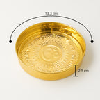 Pure Brass Pooja Thali for Temple Use & Gifting