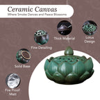 Ceramic Lotus Dhoop Dani for Home Decor & Pooja