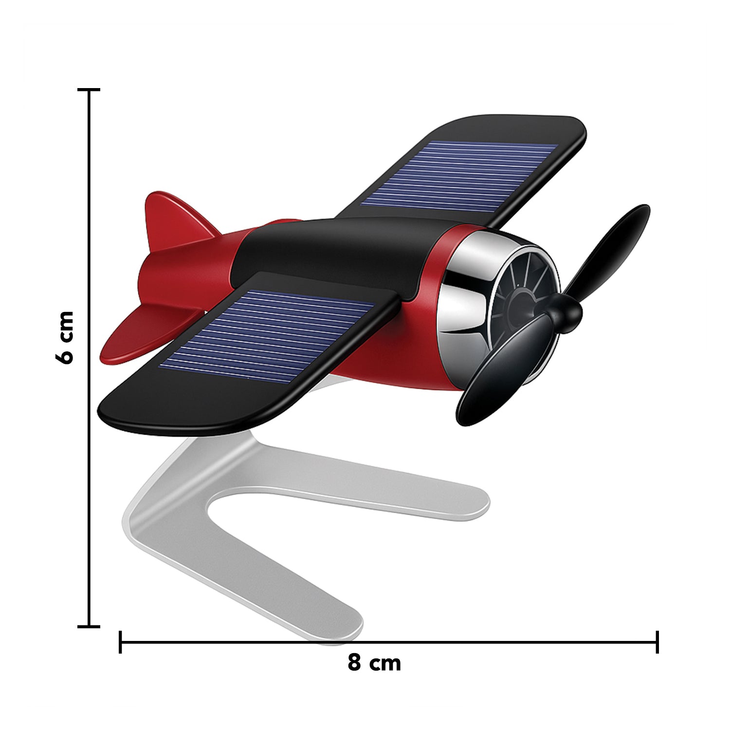 Solar Powered Airplane Freshener for Car Dashboard