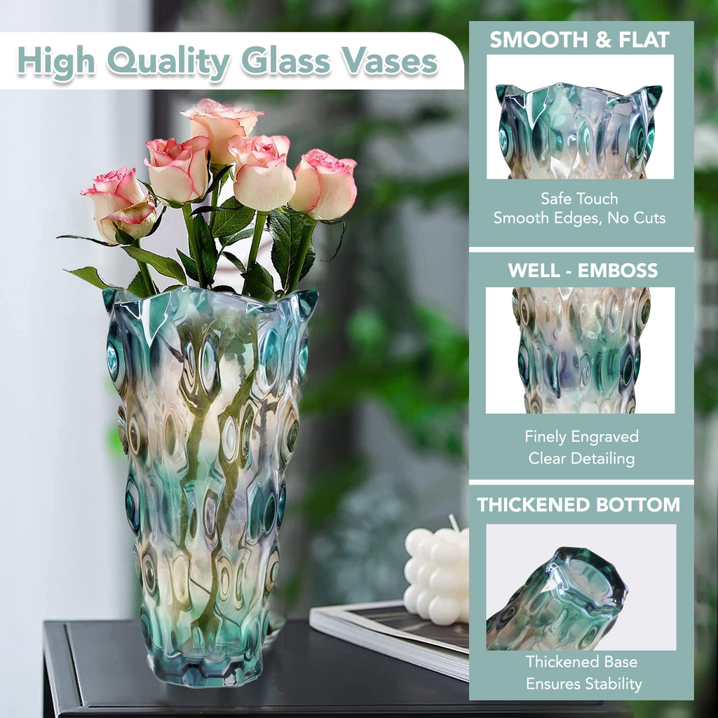 Crystal Glass Flower Vase for Home decor , Office & Premium Gift