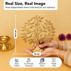 Brass Kalpavriksha Tree of Life Showpiece with Velvet Gift Box for Housewarming, Wedding & Gifting