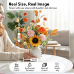 Ceramic Vase with Artificial Flowers for Home Decor, Office Desk & Gifting