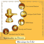 Pure Brass Shiva Linga Idol for Home Pooja & Temple Decor (Size : 4.5cm)