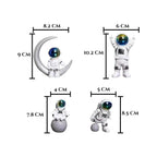 Astronaut Miniature Toy Set of 4 for Office Desk, Study Table & Home Decor