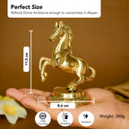 Pure Brass Jumping Horse Showpiece for Home Decor, Office Decor & Gifting