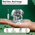 999 Silver Plated Kamdhenu Cow with Calf Vastu Idol for Home Decor & Pooja
