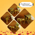 Brass Bullock Cart Showpiece for Home Decor, Office Decor & Gifting