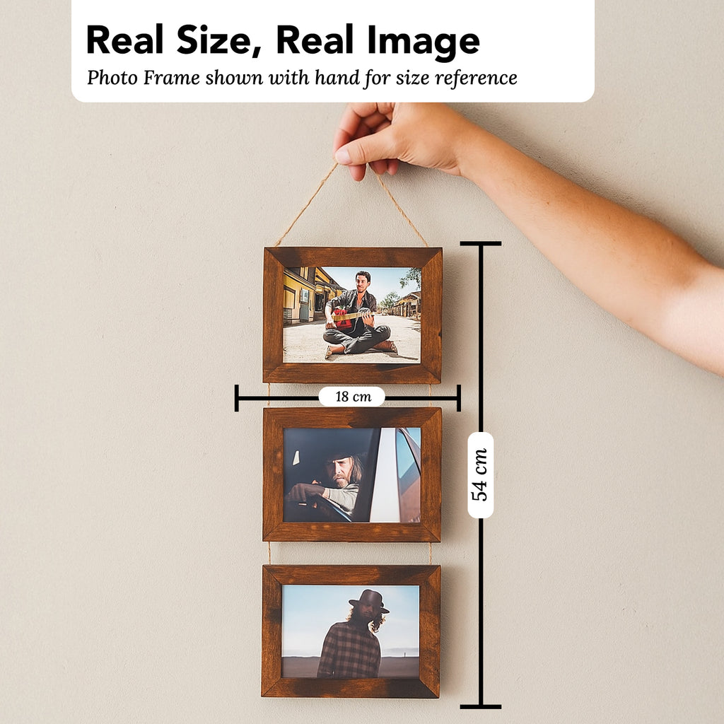 Wooden Wall Hanging Photo Frame for Home Decor