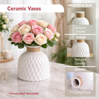 Ceramic Flower Vase for Home Decor, Table Decor & Gifting