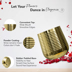 Gold Metal Planter for Indoor , Living Room & Office Decor