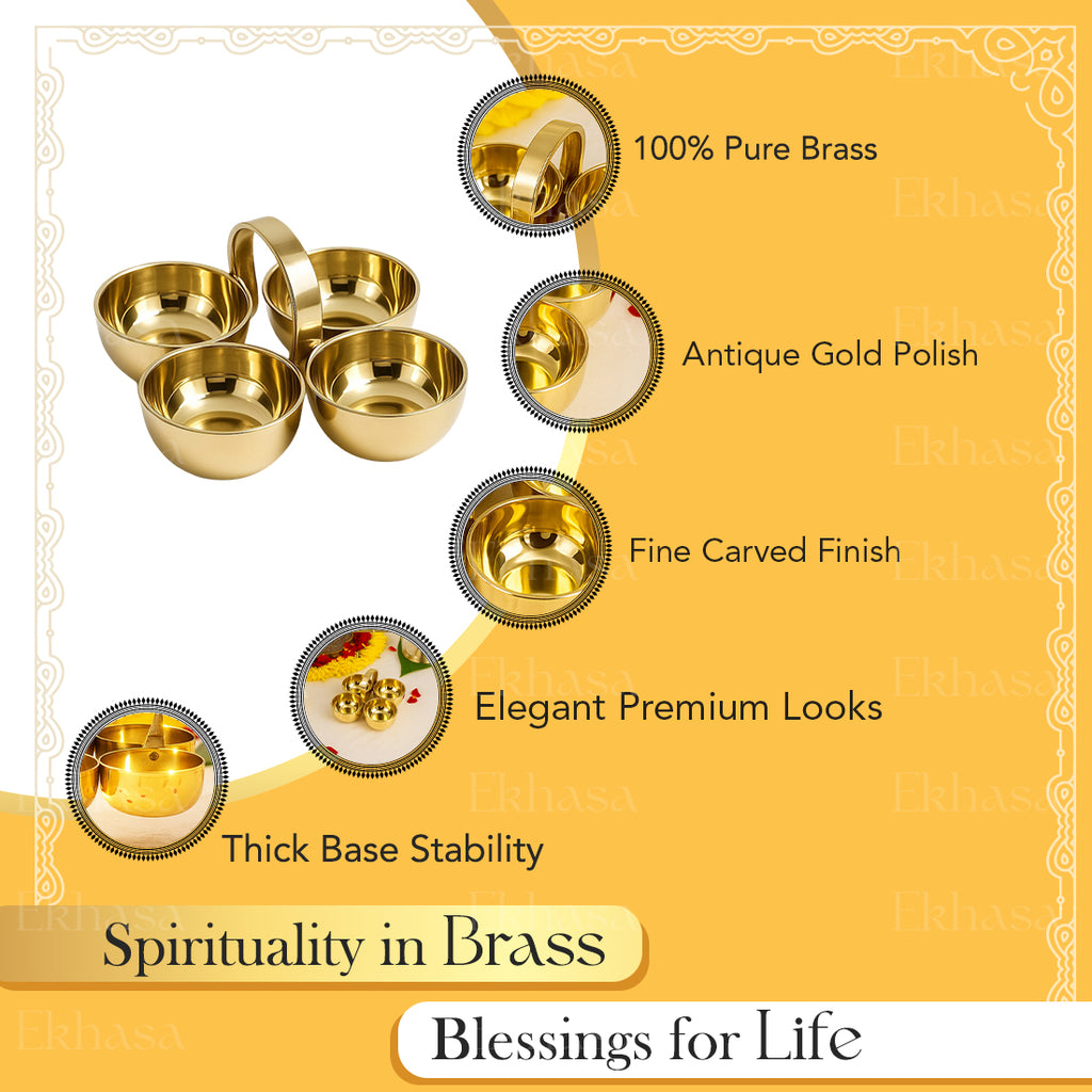 Brass Katori Pooja Set for Puja & Spiritual Rituals