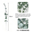 Eucalyptus Leaves Artificial Bunch(18 Stems) for Vase & Home Decor