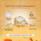 999 Silver Plated Ashtalakshmi Tortoise Idol with Gift Box for Housewarming , Wedding, Vastu & Gifting