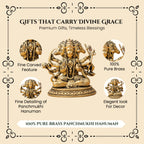 Brass Panchmukhi Hanuman Idol for Pooja & Home Decor