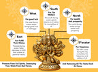 Brass Panchmukhi Hanuman Idol for Pooja & Home Decor