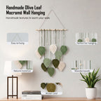 Macrame Leaf Wall Hanging for Home Decor & Gifting