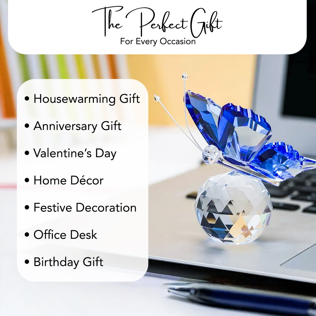 Crystal Butterfly Showpiece for Office & Home Decor