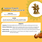 Brass Radha Krishna Idol (Size: 10.6 cm) for Pooja Room, Home Decor & Spiritual Gifting