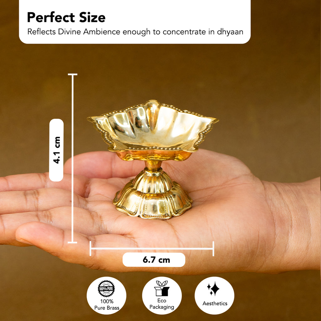Brass Panchdeep Diya for Pooja & Home Decor