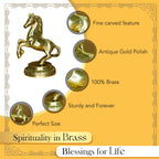 Pure Brass Jumping Horse Showpiece for Home Decor, Office Decor & Gifting