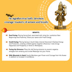 Brass Hanuman Idol for Home Puja, Office Desk & Car Dashboard