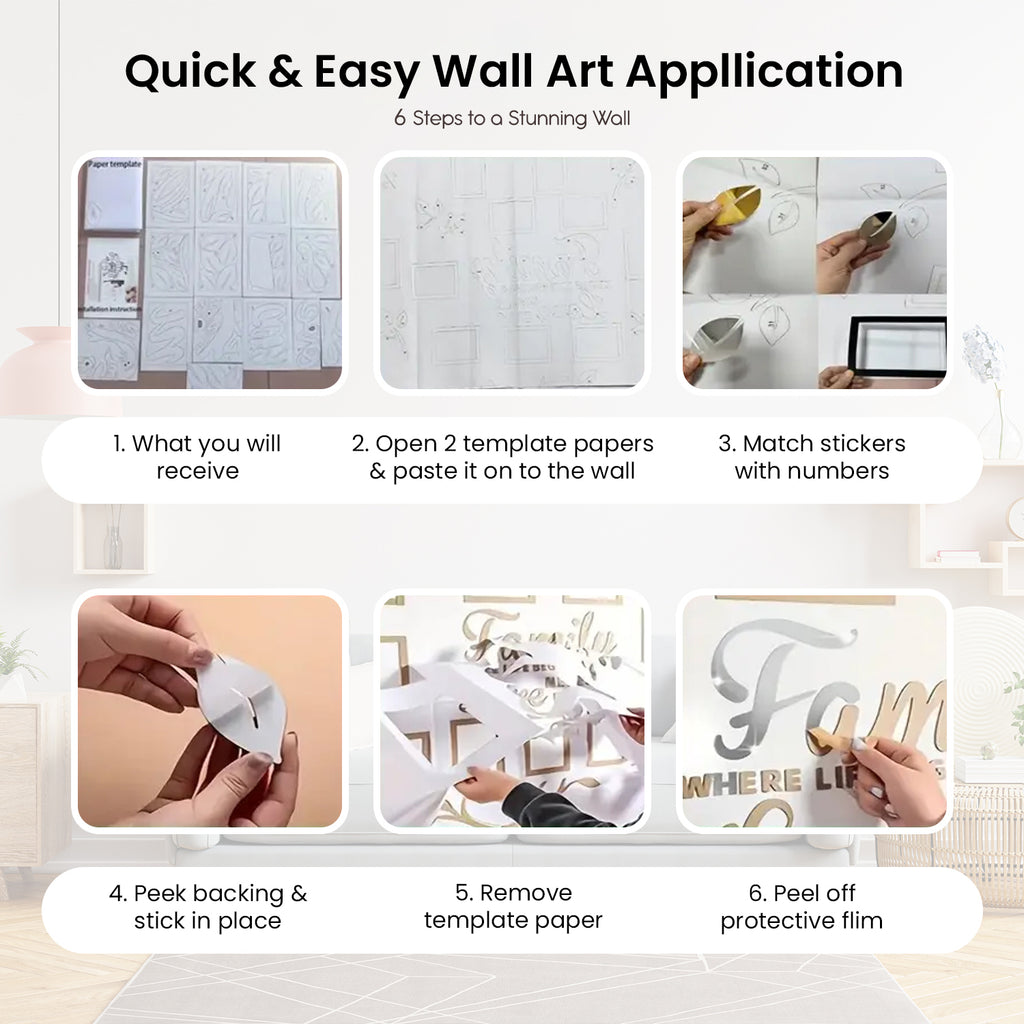 Acrylic Family Tree Wall Decor Photo Frame for Home Decor & Gifting