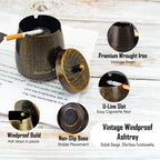 Metal Ashtray with Lid for Office & Home Decor