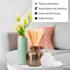 Metal Blue Flower Vase for Home Decor, Living Room & Gifting