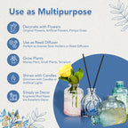 Glass Bud Vases Set of 5 for Home Decor , Table Decoration & Gifting