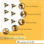 Brass Wick Holders for Oil Lamp & Diya (Set of 6)