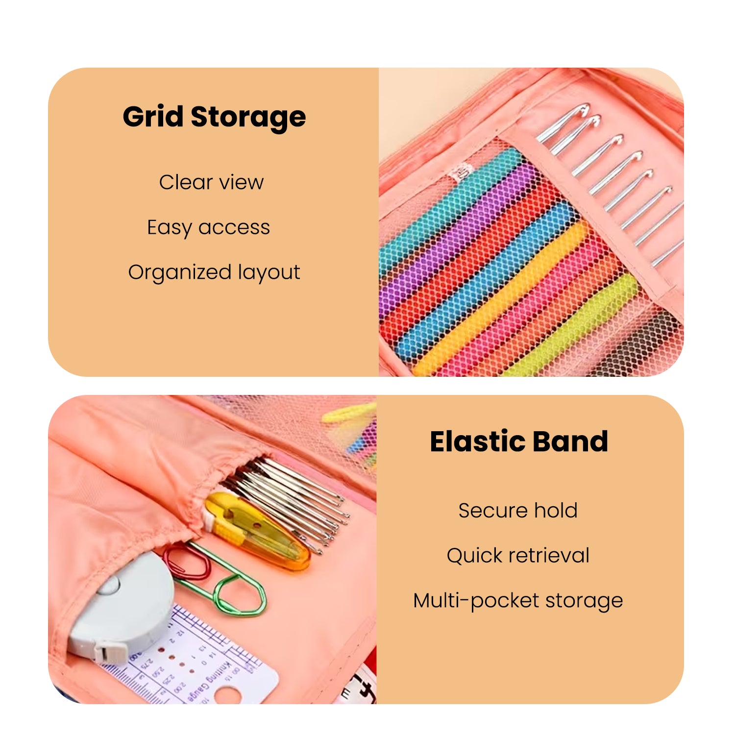 Crochet Kit for Beginners with Yarn, Hooks, Needles & Accessories